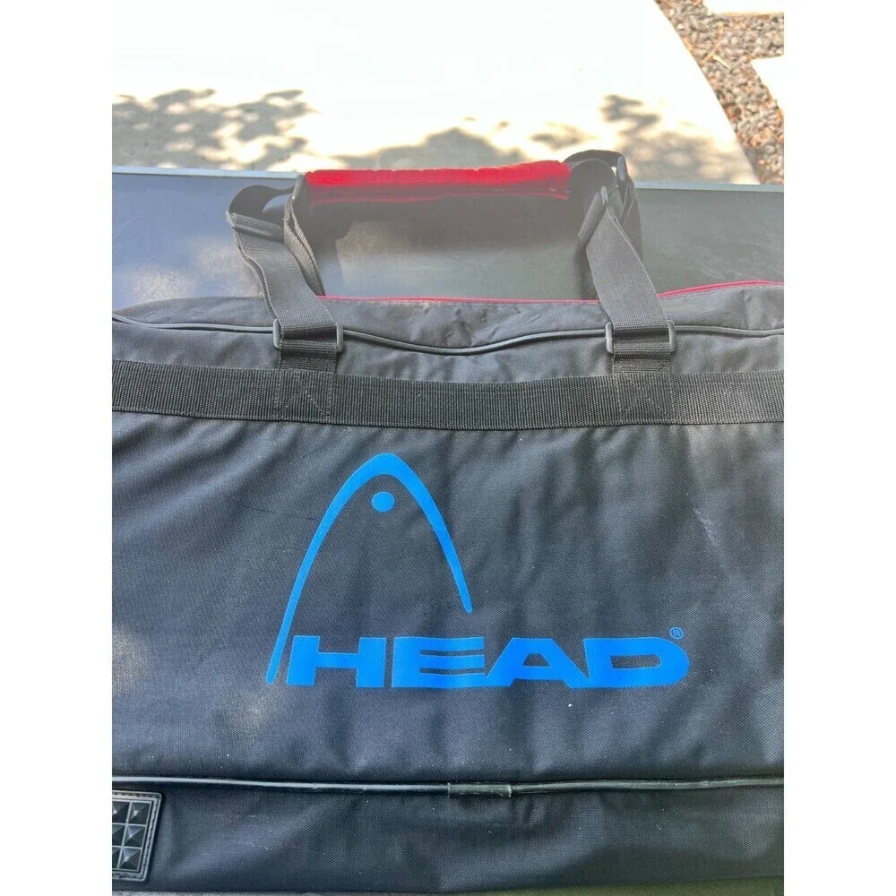 HEAD Series Unisex Duffle Bag – Black/Red Gym and Travel Bag for Men & Women